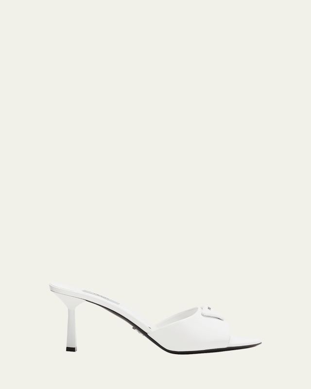 Leather Logo Mule Sandals